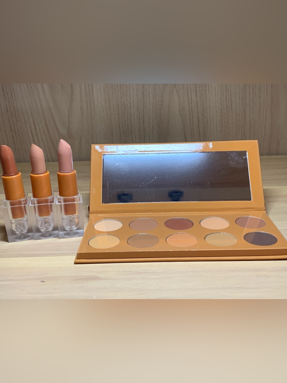DISCONTINUED KKW Beauty Matte Honey Eyeshadow Palette & 3 Nude Lipsticks Set